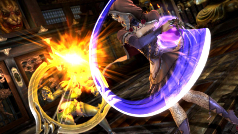 Illustration for article titled Watch Soulcalibur V's Two New Additions, Astaroth and Viola, Smash It up